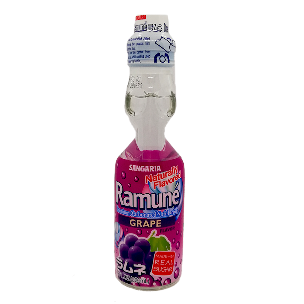Bebida Premium de Ramune Sabor a Uva(200ml)